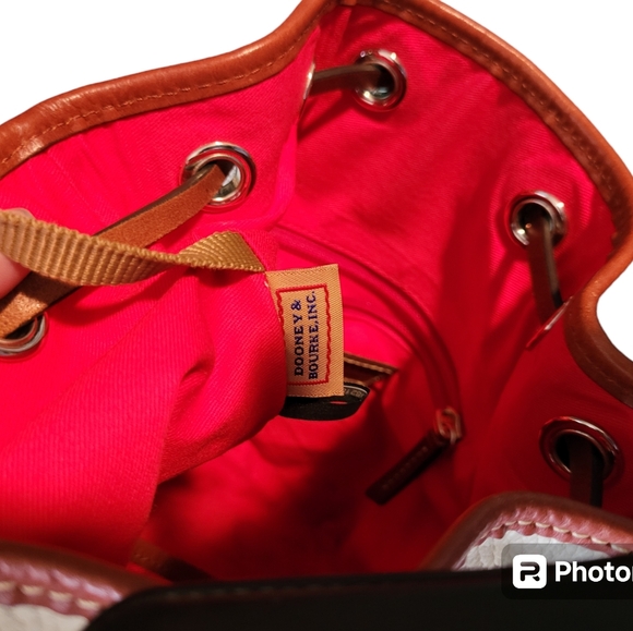 Dooney & Bourke Pebble Grain  Drawstring Shoulder Bag - Bone - Picture 9 of 13